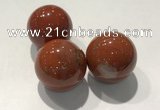 CDN1107 30mm round red jasper decorations wholesale