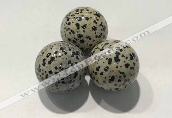 CDN1132 30mm round dalmatian jasper decorations wholesale