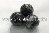 CDN1138 30mm round net jasper decorations wholesale