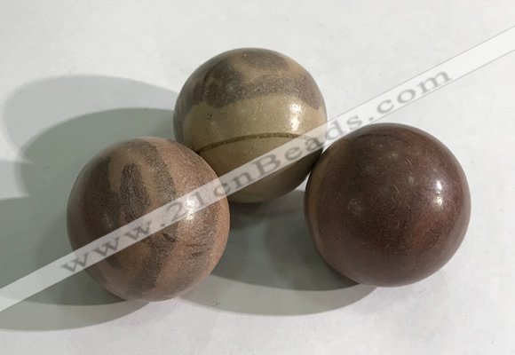 CDN1147 30mm round jasper decorations wholesale