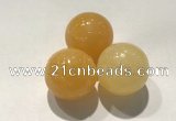 CDN1154 30mm round yellow jade decorations wholesale