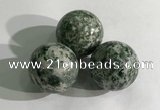 CDN1159 30mm round Qinghai jade decorations wholesale