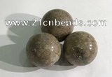 CDN1167 30mm round jasper decorations wholesale