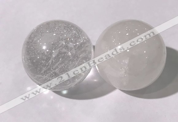CDN1200 40mm round white crystal decorations wholesale