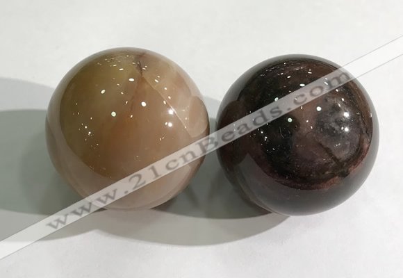 CDN1209 40mm round agate decorations wholesale