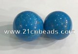 CDN1219 40mm round dyed white howlite decorations wholesale