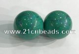 CDN1221 40mm round dyed white howlite decorations wholesale