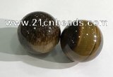 CDN1235 40mm round yellow tiger eye decorations wholesale