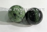 CDN1238 40mm round ruby zoisite decorations wholesale