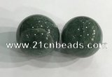 CDN1244 40mm round green biotite decorations wholesale