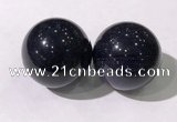 CDN1257 40mm round blue goldstone decorations wholesale