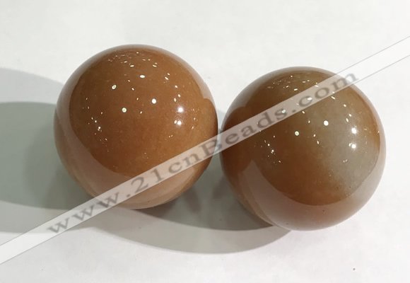 CDN1261 40mm round yellow jade decorations wholesale