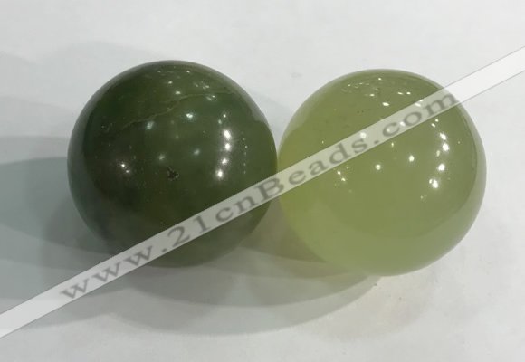 CDN1267 40mm round flower jade decorations wholesale