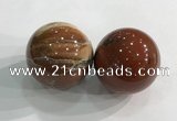 CDN1272 40mm round red jasper decorations wholesale