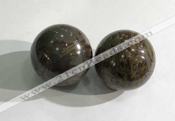 CDN1278 40mm round tiger skin jasper decorations wholesale