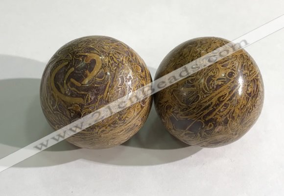 CDN1281 40mm round elephant blood stone decorations wholesale