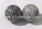 CDN1295 40mm round net jasper decorations wholesale