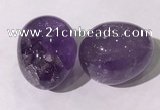 CDN1333 35*45mm egg-shaped amethyst decorations wholesale