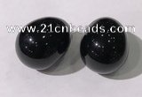 CDN1376 35*45mm egg-shaped black obsidian decorations wholesale