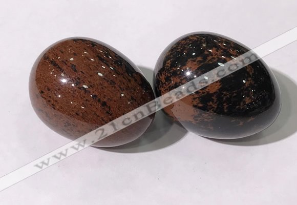 CDN1377 35*45mm egg-shaped mahogany obsidian decorations wholesale