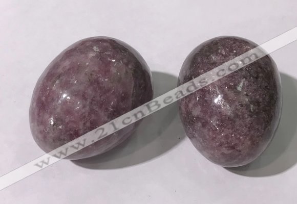 CDN1387 35*45mm egg-shaped lilac jasper decorations wholesale