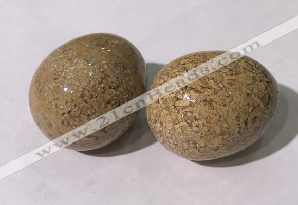 CDN1392 35*45mm egg-shaped jasper decorations wholesale