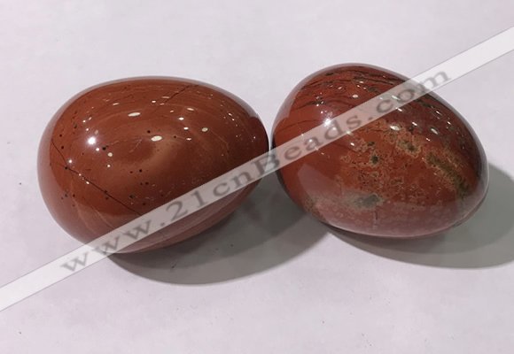 CDN1398 35*45mm egg-shaped red jasper decorations wholesale