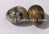 CDN1402 35*45mm egg-shaped jasper decorations wholesale