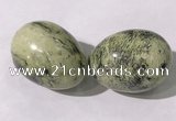 CDN1407 35*45mm egg-shaped yellow jasper decorations wholesale