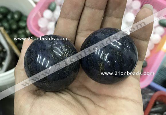 CDN15 40mm round pyrite gemstone decorations wholesale