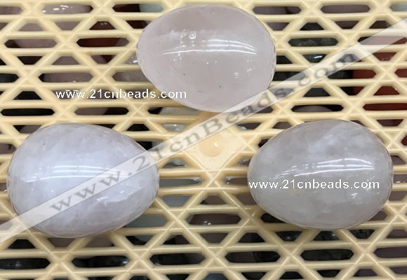 CDN306 30*40mm egg-shaped rose quartz decorations wholesale