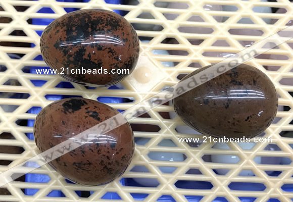 CDN310 30*40mm egg-shaped mahogany obsidian decorations wholesale