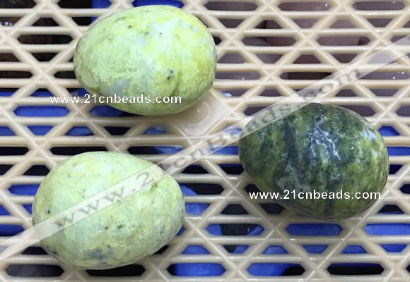 CDN314 30*40mm egg-shaped yellow green pine turquoise decorations