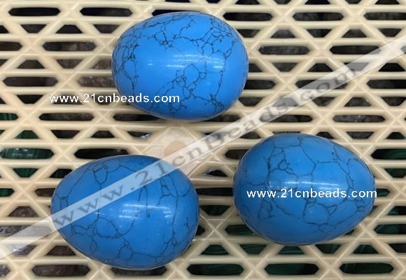 CDN316 30*40mm egg-shaped imitation turquoise decorations wholesale