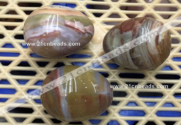 CDN317 30*40mm egg-shaped ocean agate decorations wholesale