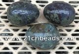 CDN323 30*40mm egg-shaped blood jasper decorations wholesale