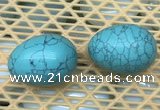 CDN342 35*50mm egg-shaped imitation turquoise decorations wholesale