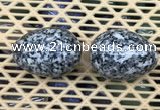 CDN348 35*50mm egg-shaped snowflake obsidian decorations wholesale