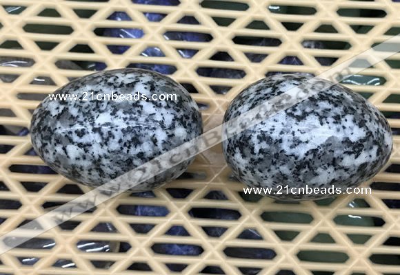 CDN348 35*50mm egg-shaped snowflake obsidian decorations wholesale