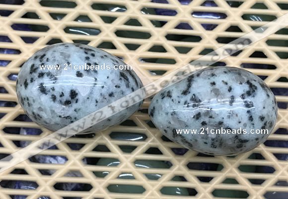 CDN349 35*50mm egg-shaped sesame jasper decorations wholesale