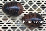 CDN356 35*50mm egg-shaped mahogany obsidian decorations wholesale