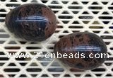 CDN356 35*50mm egg-shaped mahogany obsidian decorations wholesale