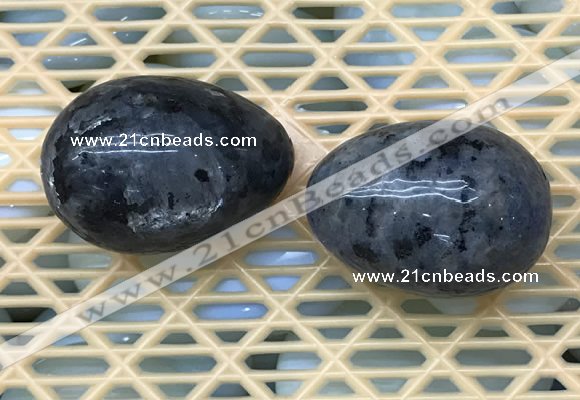 CDN358 35*50mm egg-shaped black labradorite decorations wholesale