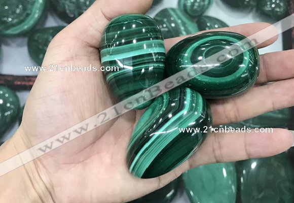 CDN37 25*40mm - 30*45mm egg-shaped natural malachite decorations