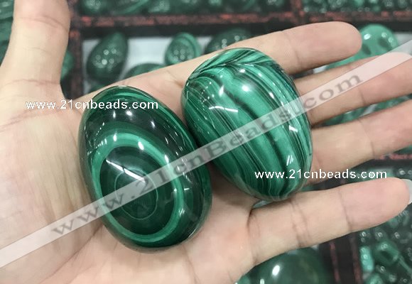 CDN38 32*50mm - 35*53mm egg-shaped natural malachite decorations