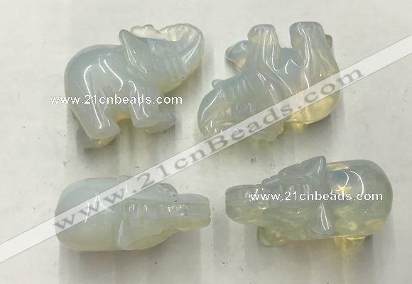 CDN381 20*40*30mm elephant rose quartz decorations wholesale