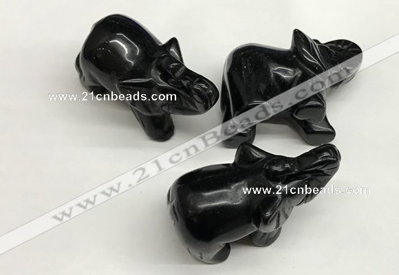 CDN404 25*50*35mm elephant black agate decorations wholesale