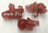 CDN415 25*50*35mm elephant cherry quartz decorations wholesale