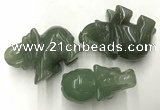 CDN419 25*50*35mm elephant green aventurine decorations wholesale