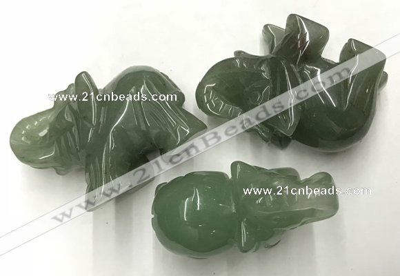 CDN419 25*50*35mm elephant green aventurine decorations wholesale